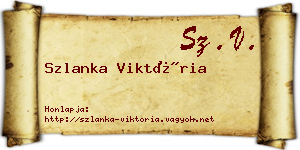 Szlanka Viktória névjegykártya